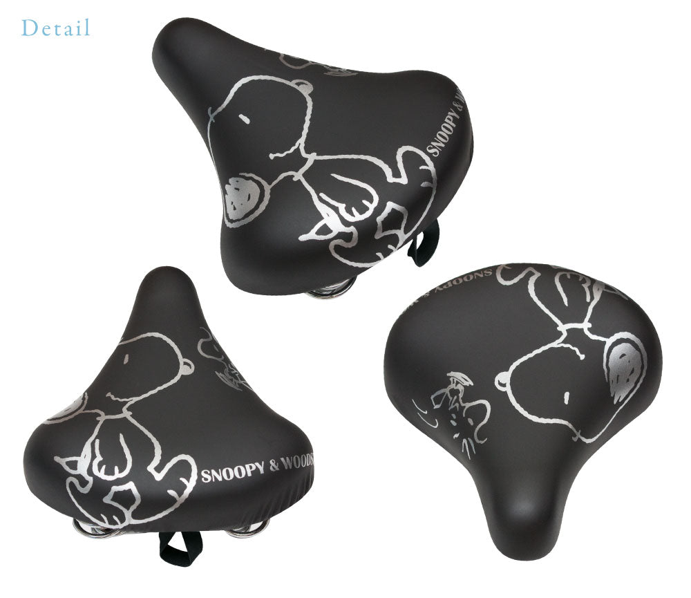 サドルカバー のびーるチャリCAP スヌーピー フレンズ シルバー 一般サドル用 自転車カバー 着せ替え 耐水 雨 かわいい ママチャリ 大人 汚れ防止 グッズ キャラクター PEANUTS ギフト プレゼント
