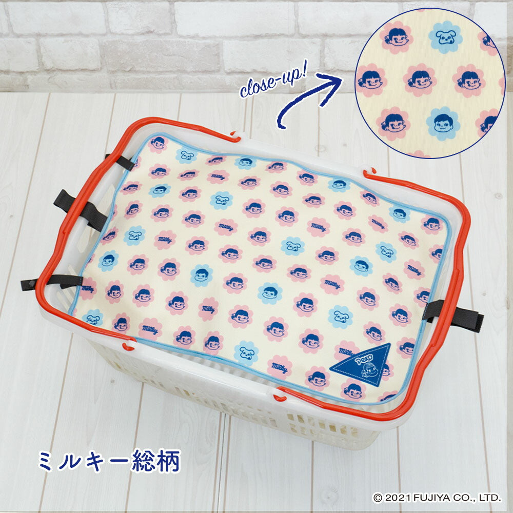 マイバスケット カバー ペコちゃん ポコちゃん ミルキー レジカゴ マイバスケットカバー レジカゴカバー ふた 被せる 覆う 買い物かご かわいい おしゃれ はっ水 スーパー 時短 エコレジ エコレジバッグ マイバッグ 軽量 固定 コンパクト シンプル 時短 スムーズ