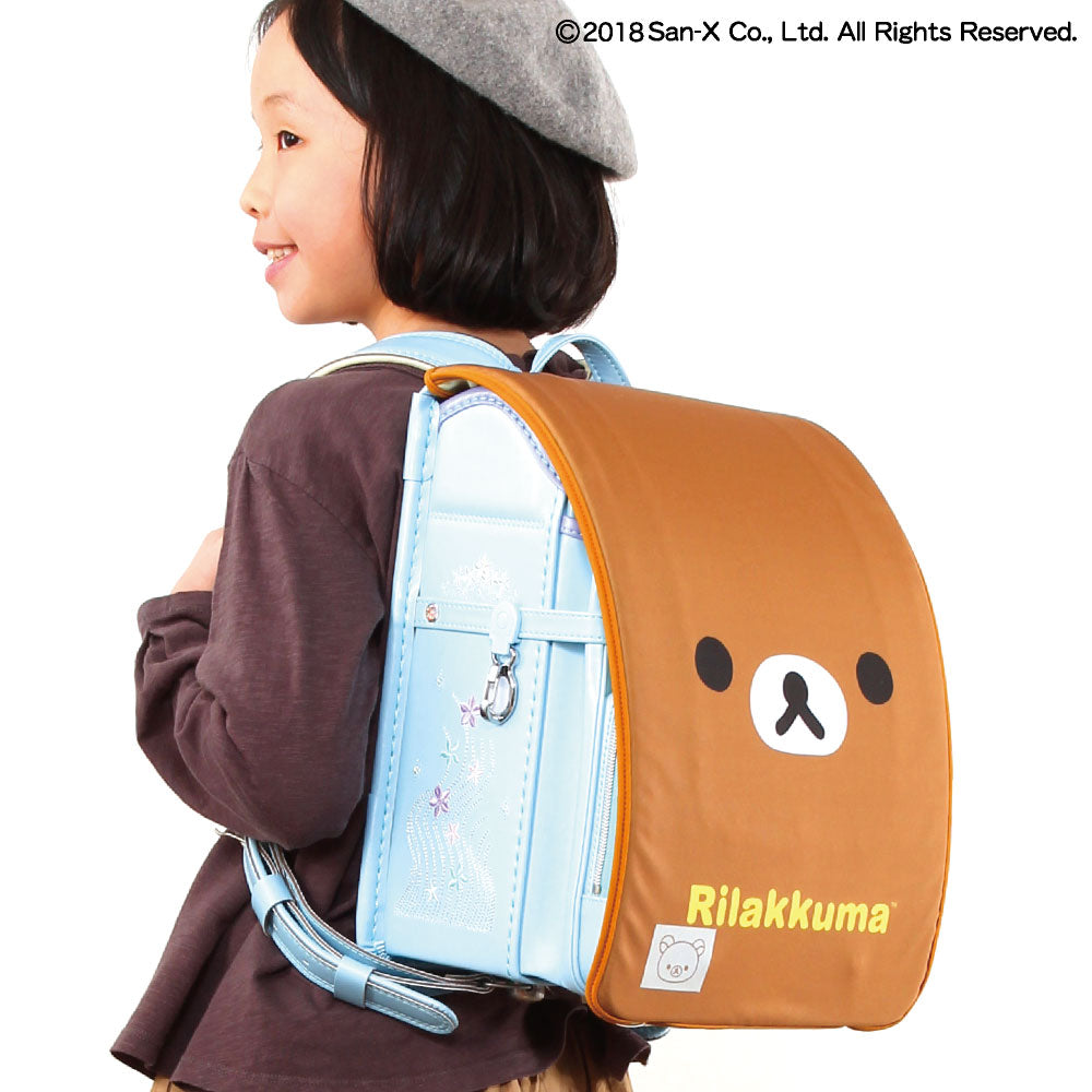 ランドセルカバー らんらんCAP 女の子 リバーシブル リラックマ フェイス フリーサイズ LLサイズ かわいい 防水 はっ水 丈夫 耐久 キズ 汚れ 隠し 着せ替え 洗濯 サンエックス ランドセル カバー cover randoseru らんらんキャップ