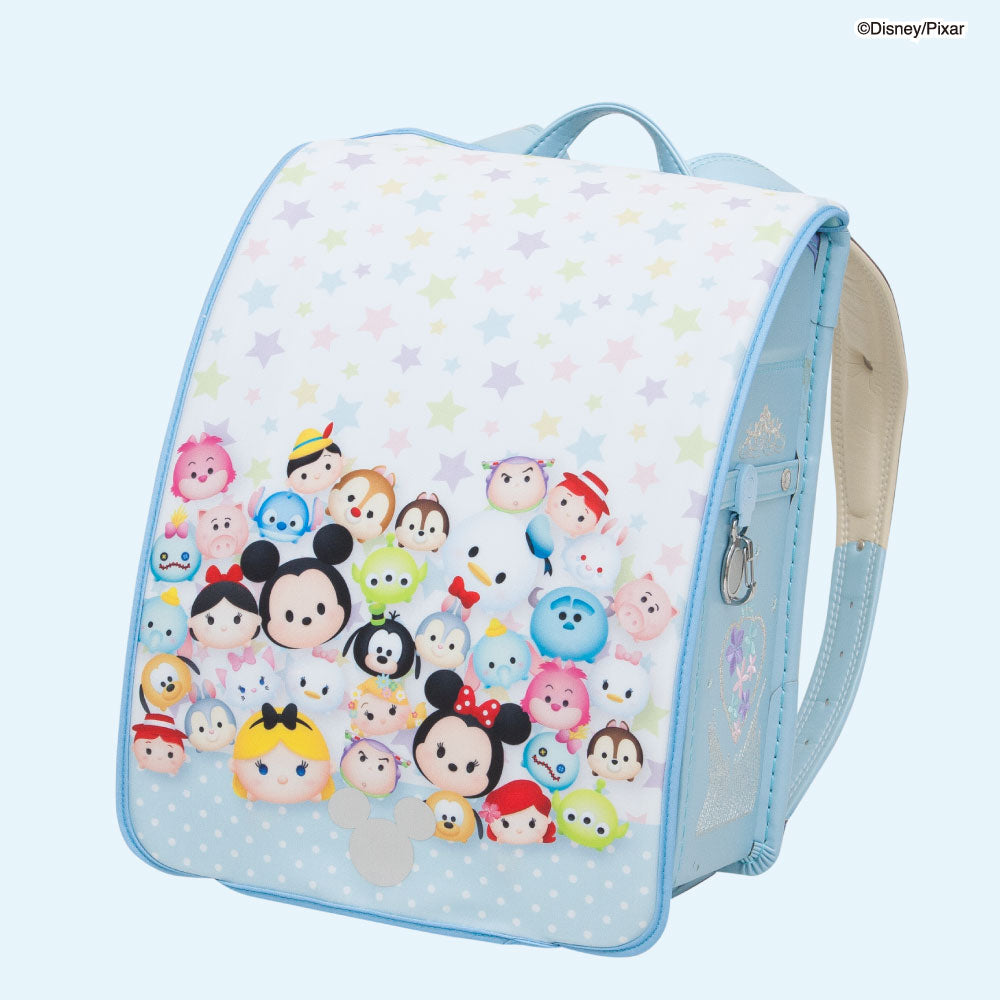 ランドセルカバー らんらんCAP 女の子 リバーシブル ディズニー ツムツム いっぱい フリーサイズ LLサイズ 可 防水 はっ水 丈夫 汚れ防止 キズ 着せ替え 洗濯 ランドセル カバー Disny cover randoseru