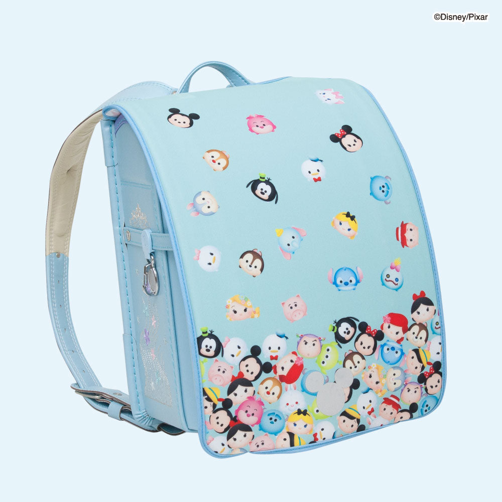 ランドセルカバー らんらんCAP 女の子 リバーシブル ディズニー ツムツム いっぱい フリーサイズ LLサイズ 可 防水 はっ水 丈夫 汚れ防止 キズ 着せ替え 洗濯 ランドセル カバー Disny cover randoseru