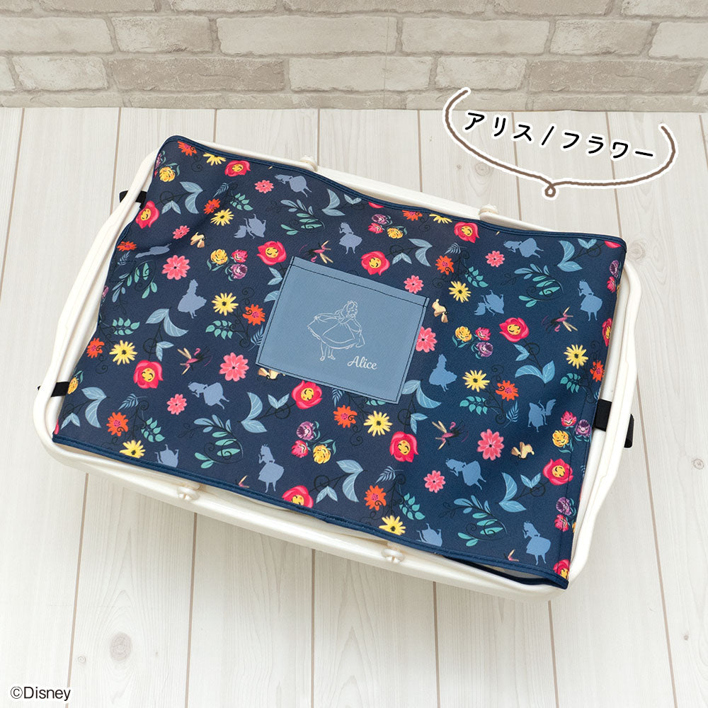 マイバスケット カバー のびるタイプ ポケット付 ディズニー レジカゴ マイバスケットカバー レジカゴカバー ふた 被せる 覆う サイズ調整 大容量 買い物かご はっ水 スーパー 時短 エコレジ マイバッグ 軽量 固定 コンパクト シンプル プー ミッキー ミニー アリス