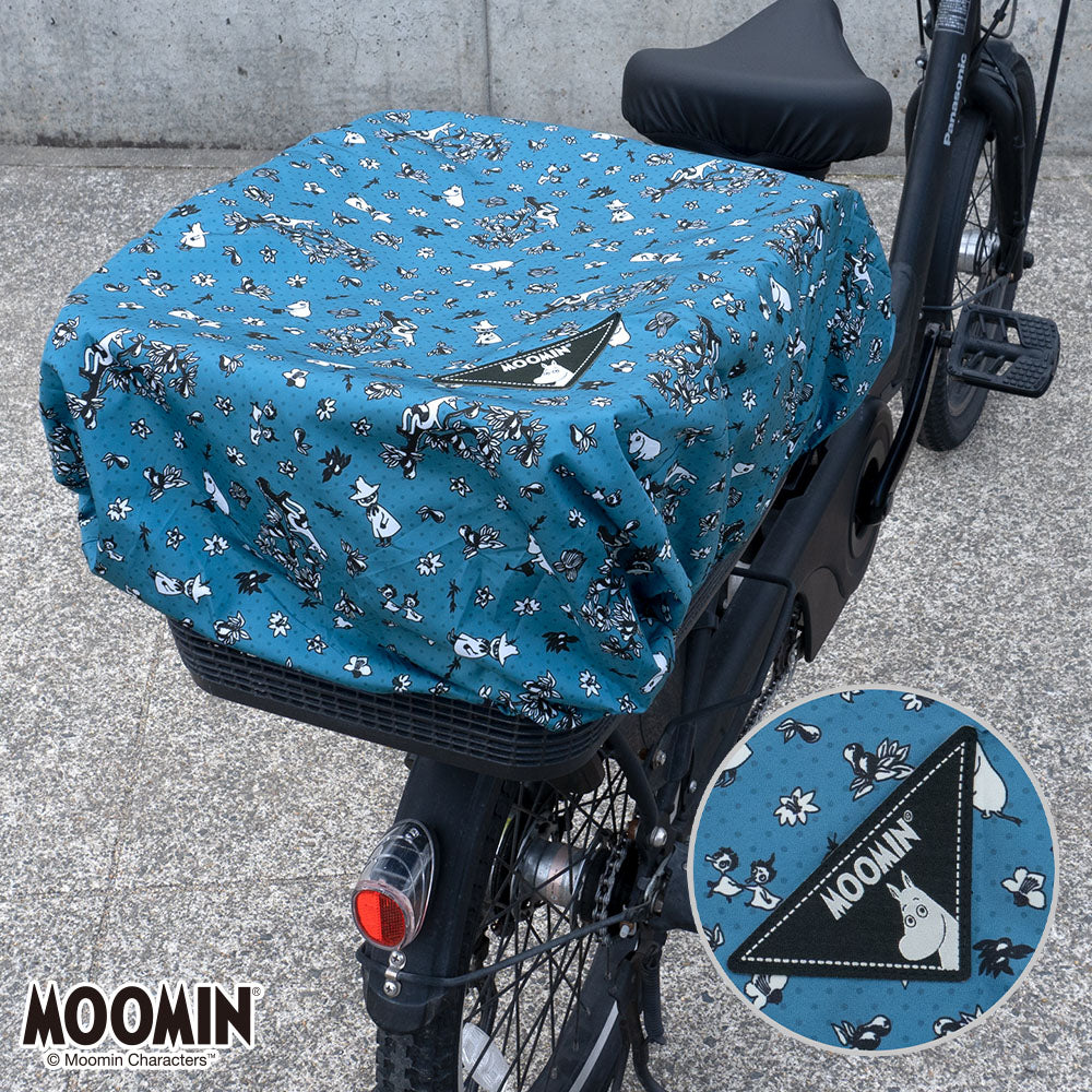 自転車 かごカバー リュックカバー ムーミン MOOMIN 3種類 ポケッタブル コンパクト 前カゴ 後ろカゴ カゴ リュック バックパック 北欧 はっ水 雨よけ 防犯 レインカバー ブルー ブラック ホワイト アウトドア スポーツ 軽量