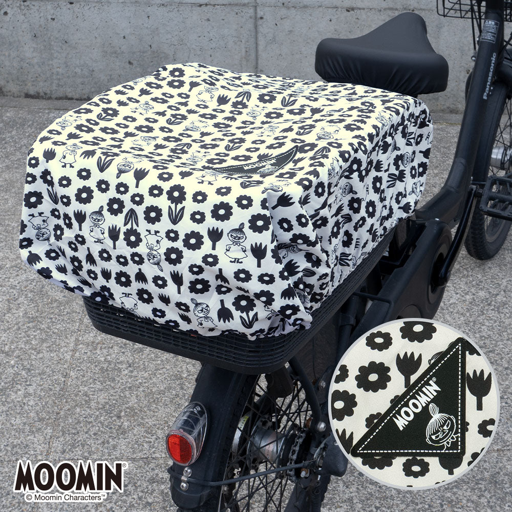 自転車 かごカバー リュックカバー ムーミン MOOMIN 3種類 ポケッタブル コンパクト 前カゴ 後ろカゴ カゴ リュック バックパック 北欧 はっ水 雨よけ 防犯 レインカバー ブルー ブラック ホワイト アウトドア スポーツ 軽量